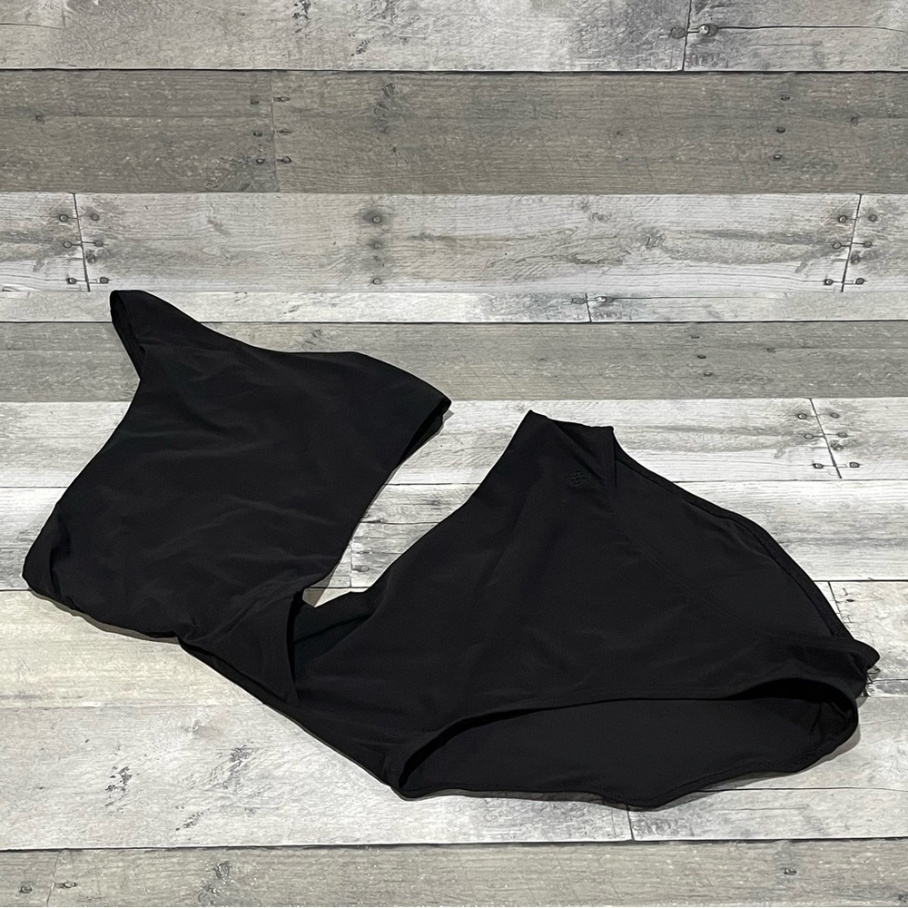 TORY BURCH CUT OUT ONE SHOULDER ONE-PIECE SWIMSUIT BLACK SZ - SMALL  $198